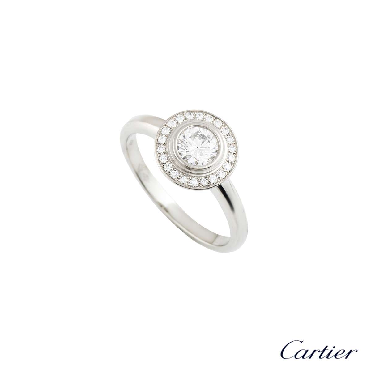 Cartier D Amour Diamond Platinum Ring 
